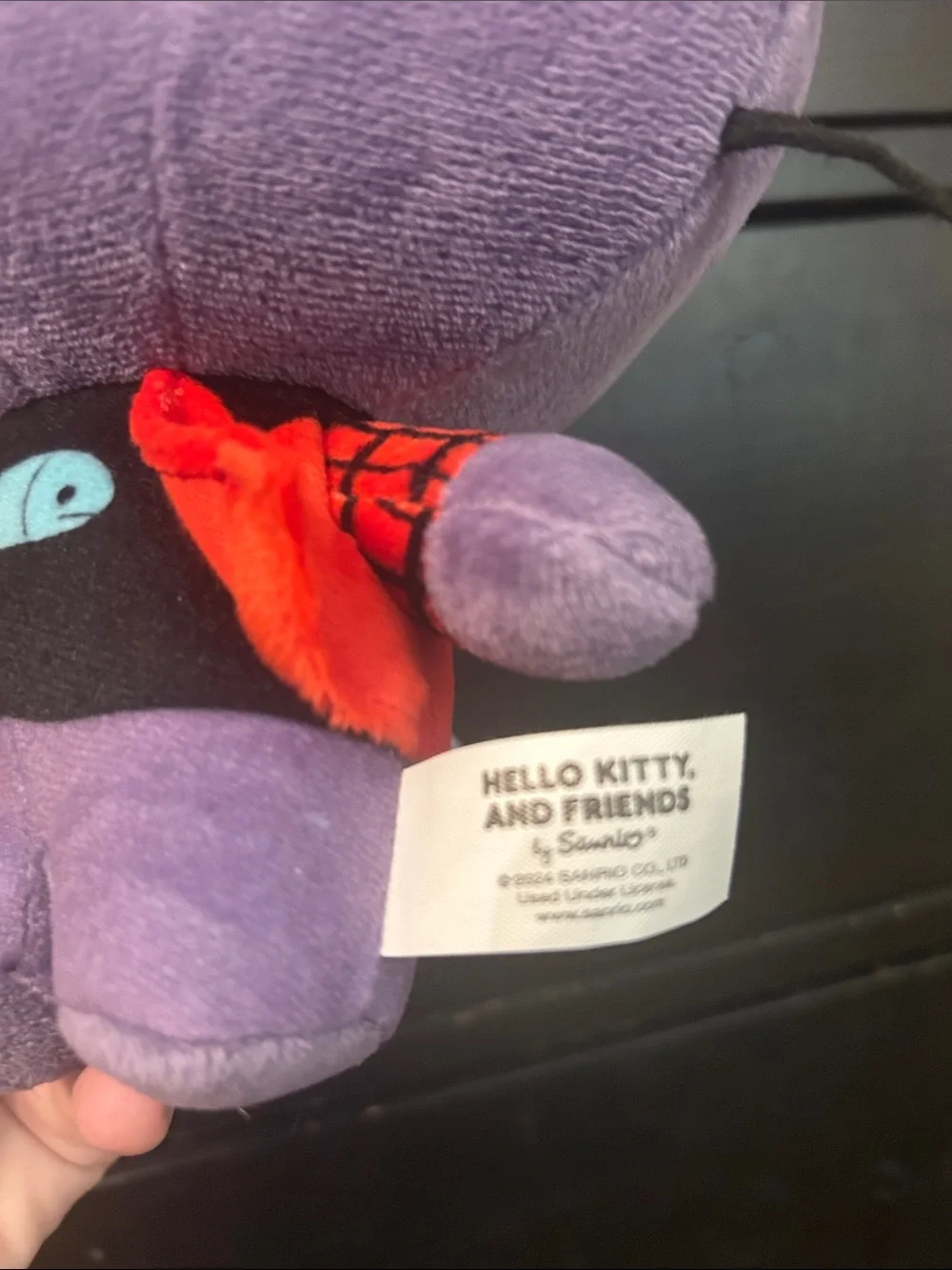 Hello Kitty Batman Plush Purple Cat Toy with Red Jacket - Pet Cat Plush